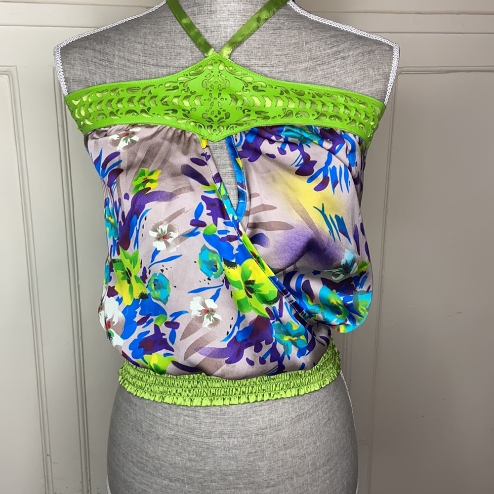 Arden B Floral Halter Top